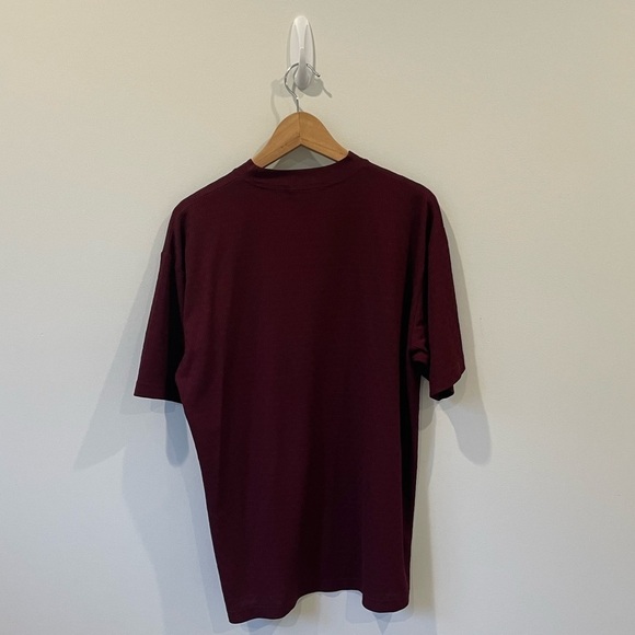 LeMonde Men’s Maroon Red Short Sleeve Shirt - Picture 2 of 4
